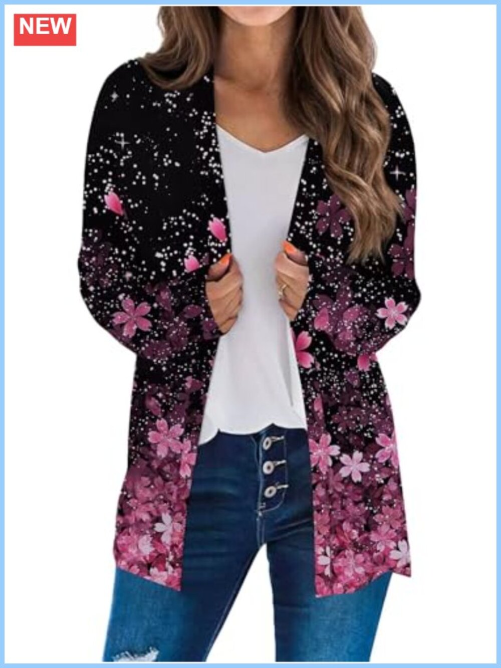 Long Sleeve Lightweight Thin Cardigan Casual Loose Fit Button Cover Up Pockets